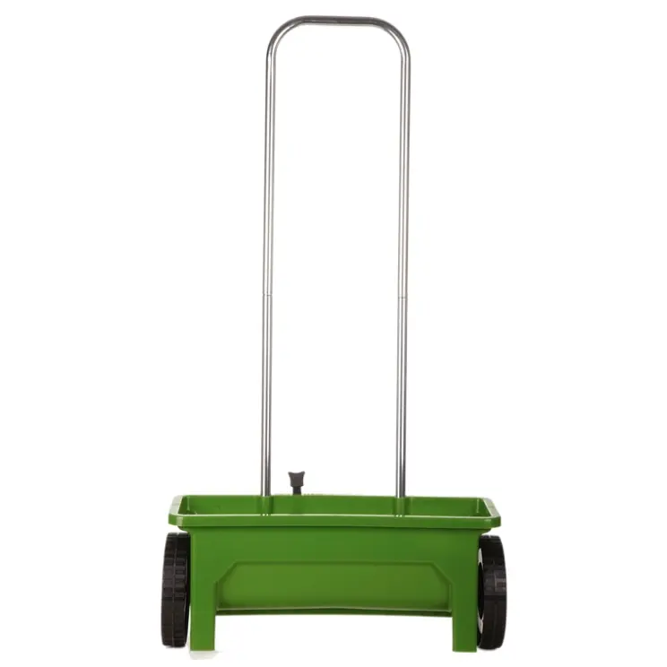 Factory  plastic 12L drop spreader w/aluminium lawn garden agricultural  fertilizer spreaders hand seed spreader handheld