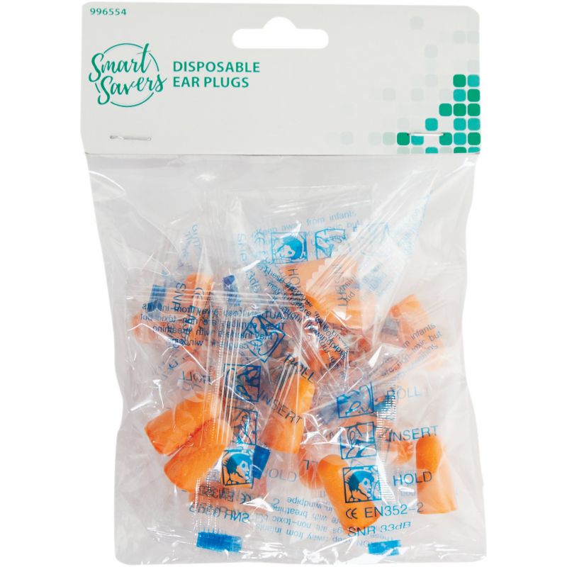 Smart Savers Foam Ear Plugs (Pack of 12)