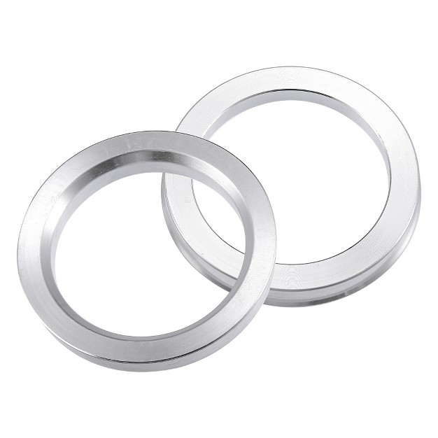 Unique Bargains Aluminum Alloy Car Auto Hub Centric Rings Wheel Bore Center Spacer Silver Tone 4 Pcs