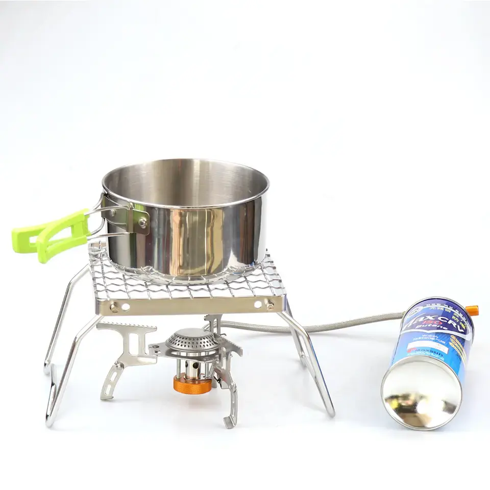 Outdoor Portable Mini Foldable Stainless Steel Cook Stove Small Camping BBQ Barbecue Grills