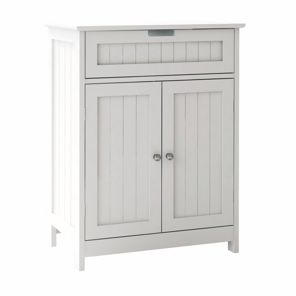 Bathroom Floor Cabinet Freestanding 2 Doors and 1 Drawer Wood