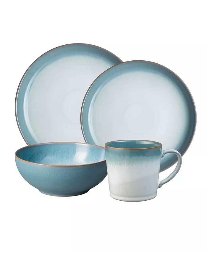 Denby Azure Haze 16-PC Coupe Dinnerware Set Service for 4