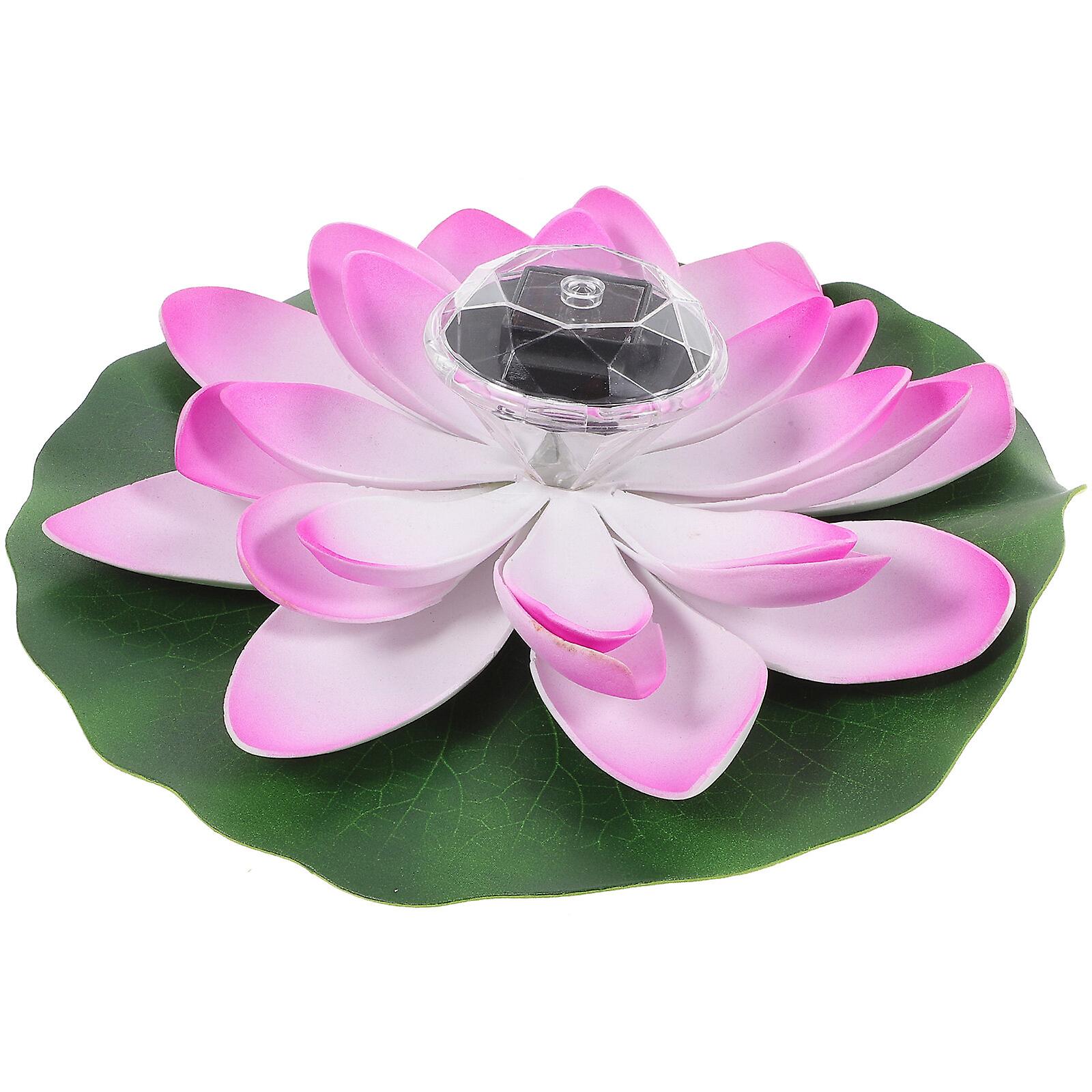 Water Floating Lotus Light Solar Lotus Lamp Wishing Light For Courtyard Pool