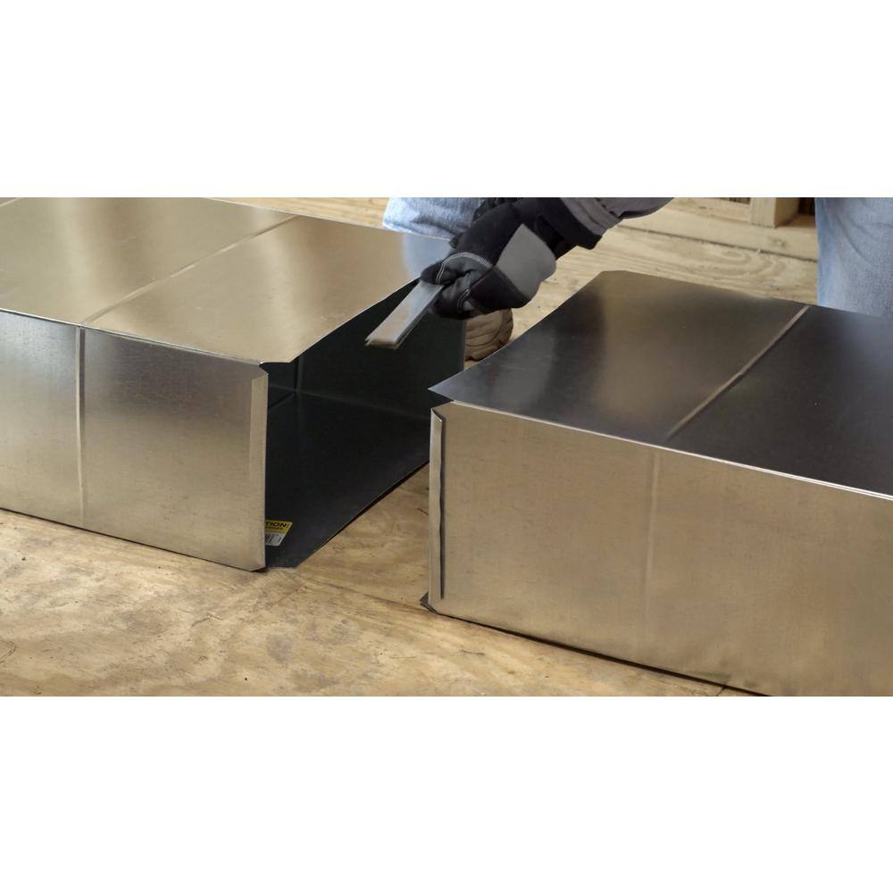 Master Flow 24 in. x 8 in. x 4 ft. Half Section Rectangular Duct RD24X8X48