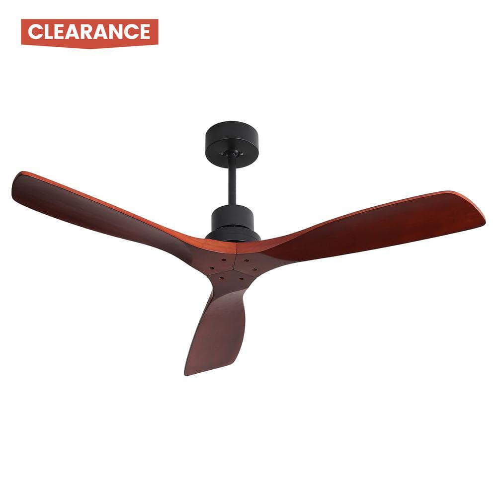 BANSA ROSE Sunine 52 in Indoor Matte Black Smart Ceiling Fan Whit 6Speed LongHandled DC Remote Control