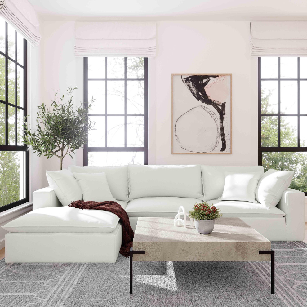 Cali Pearl Modular 4 Piece Sectional   Transitional   Sectional Sofas   by First of a Kind USA Inc  Houzz