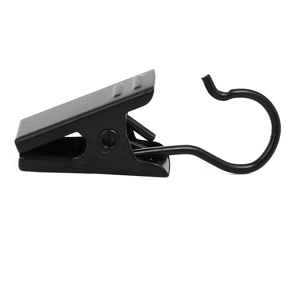 Drapery Curtain Picture Spring Loaded Sawtooth Hanging Hooks Clips Black 10pcs