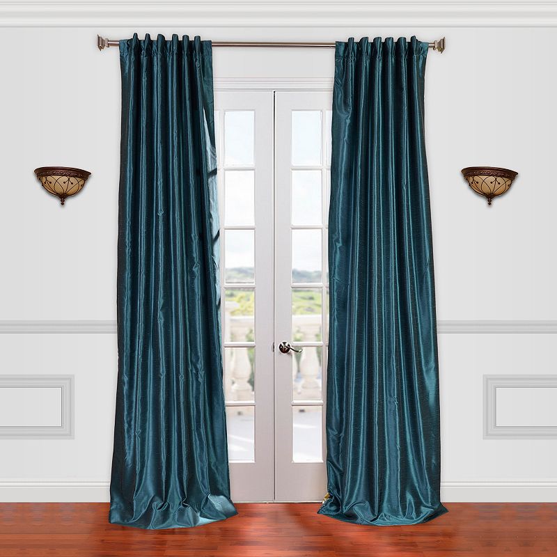 EFF 1-Panel Vintage Textured Faux-Dupioni Silk Window Curtain