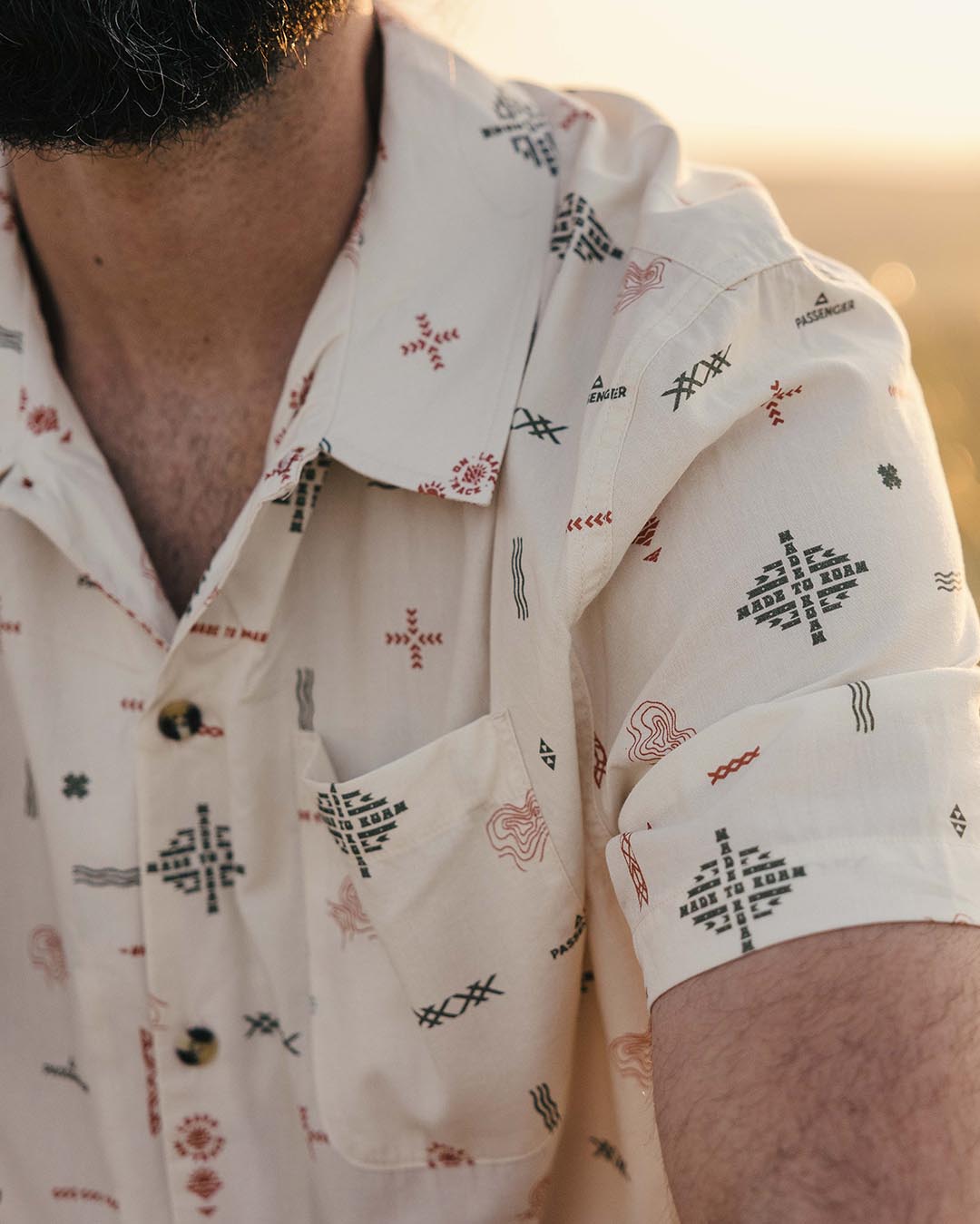 Cove Organic Cotton Short Sleeve Shirt - Birch Made To Roam