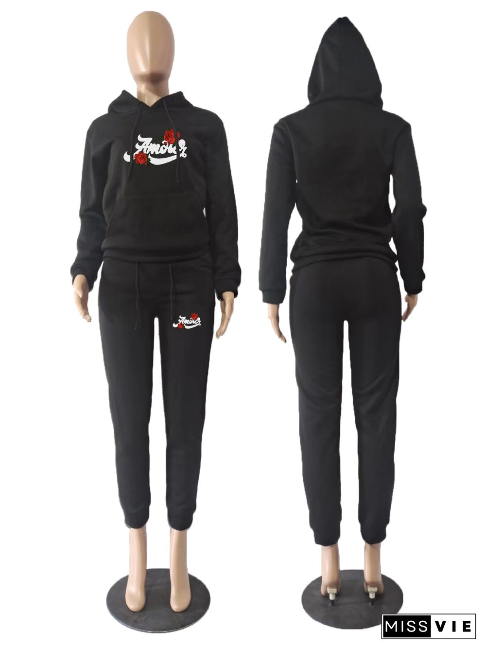 Hoodies Sweatshirt and Pants Joggers Tracksuit