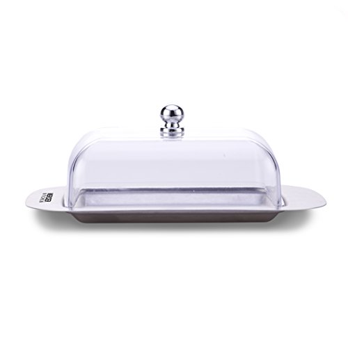 MERCIER Stainless Steel Butter Dish (See-Through Lid)