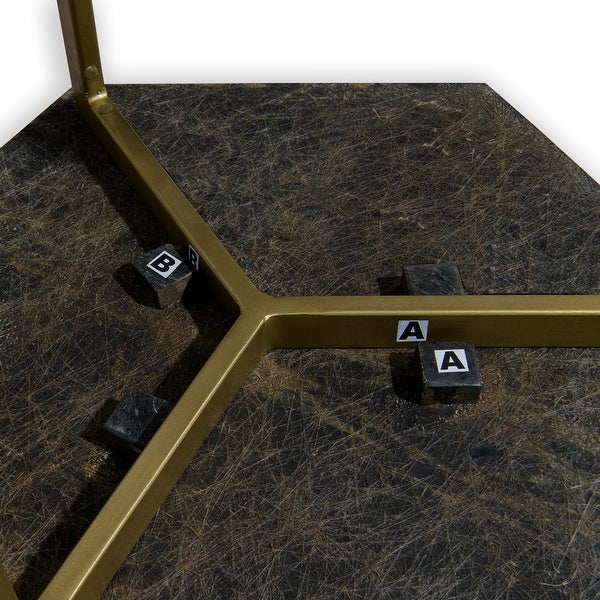 Aurora Home Piers Hexagon Marble Table - 18