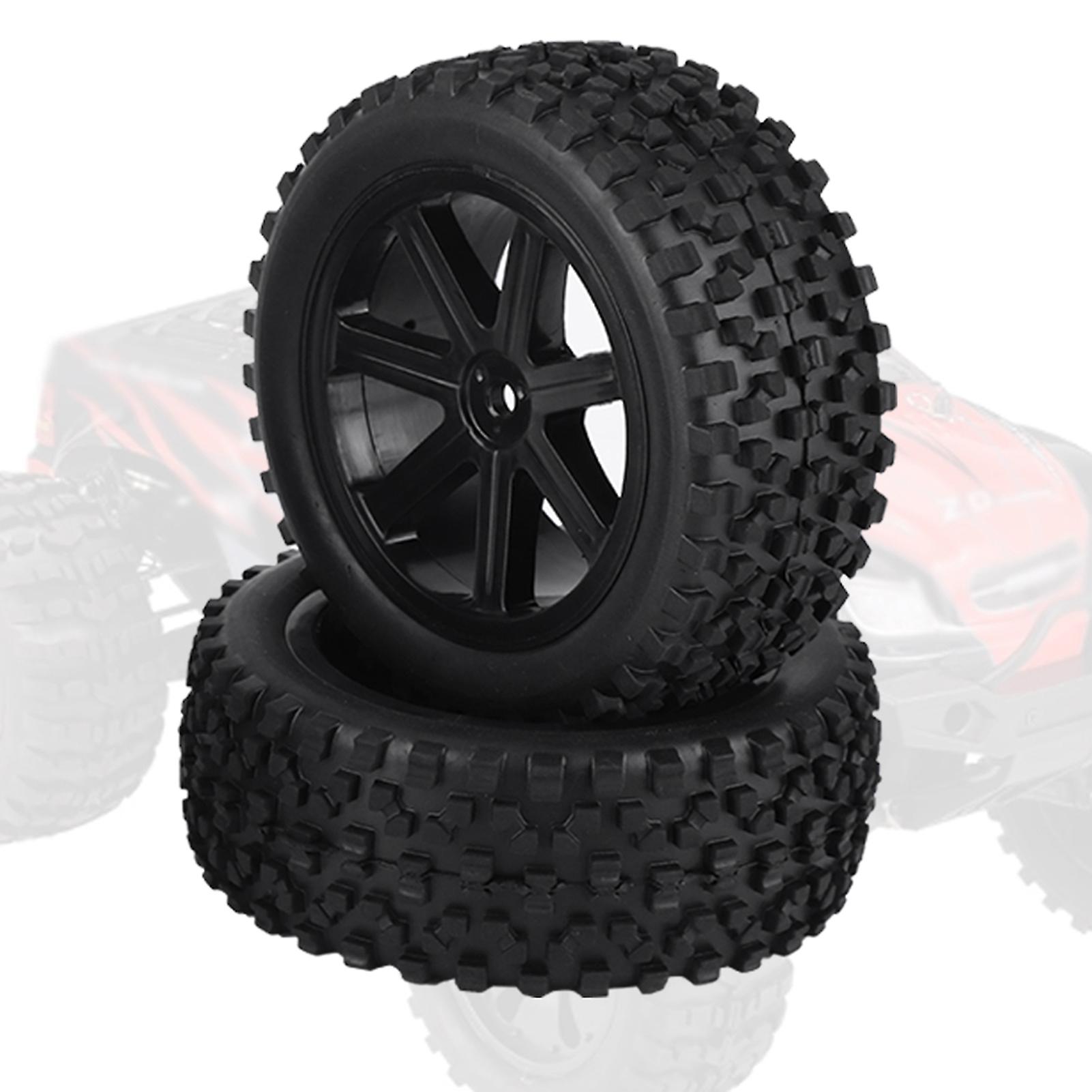 4pcs 1/10 Rc Truck Rubber Tire Wheel Tyre For Zd Racing Buggy Crawler Car Black