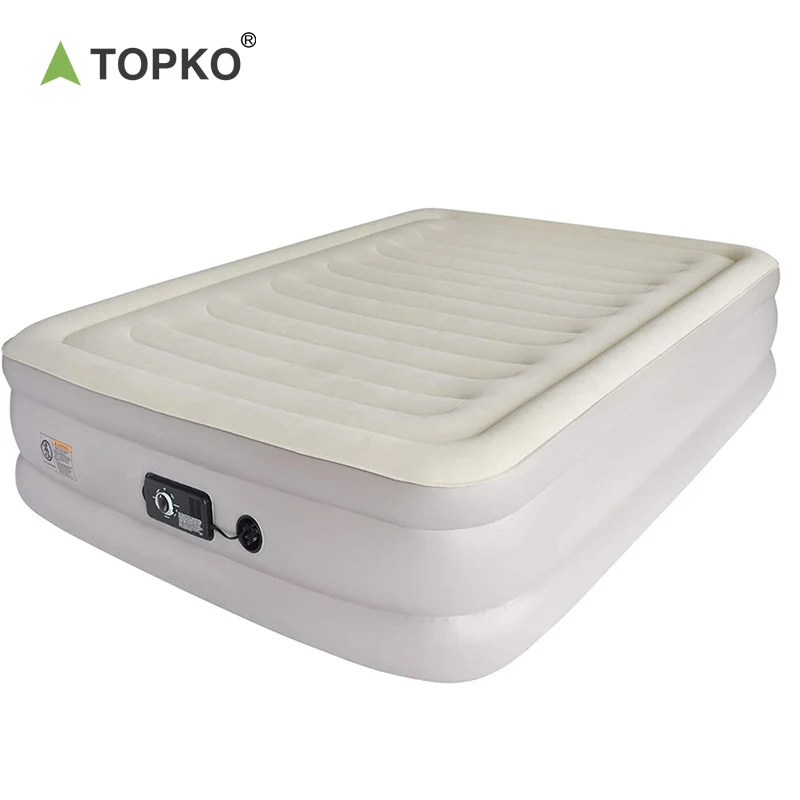 TOPKO High Quality Double Inflatable Mattress Outdoor for Camping  Home   Travel Inflatable Air Mattress