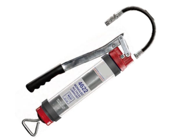 National Spencer Clear Grease Gun With 12 Inch Flexible Whip Hose - Silver - HD4ACTS