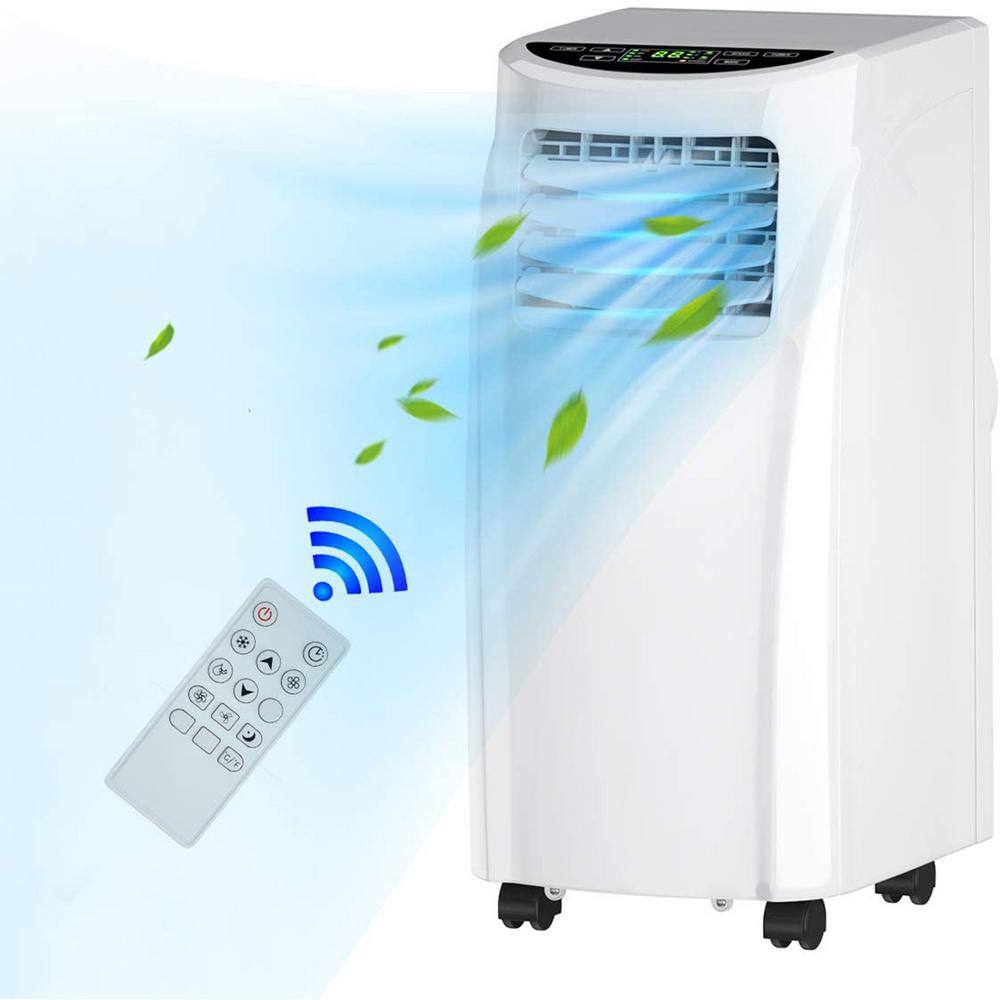 Gymax 3-in 1 8000 BTU Portable Air Conditioner Cooler Fan Dehumidifier with Wheels GYM07548