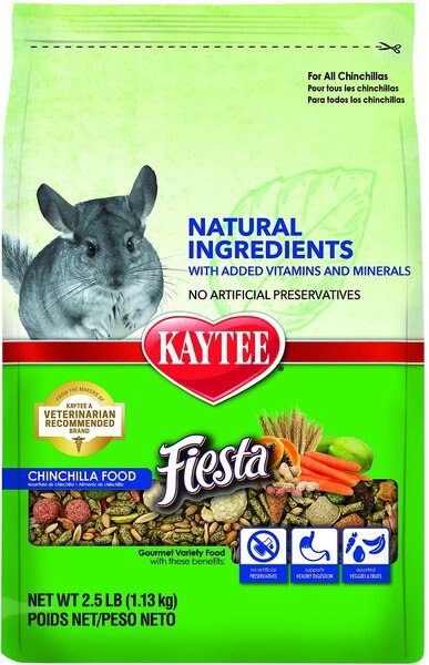 Kaytee Fiesta Natural Chinchilla Food， 2.5-lb bag