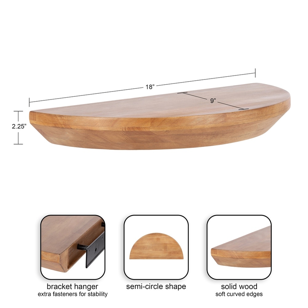 Kate and Laurel Colter Wood Floating Table Shelf