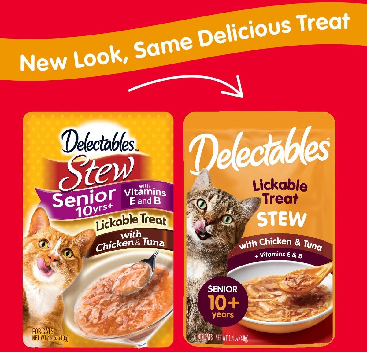 Hartz Delectables Stew Senior 10+ Chicken and Tuna Lickable Cat Treat