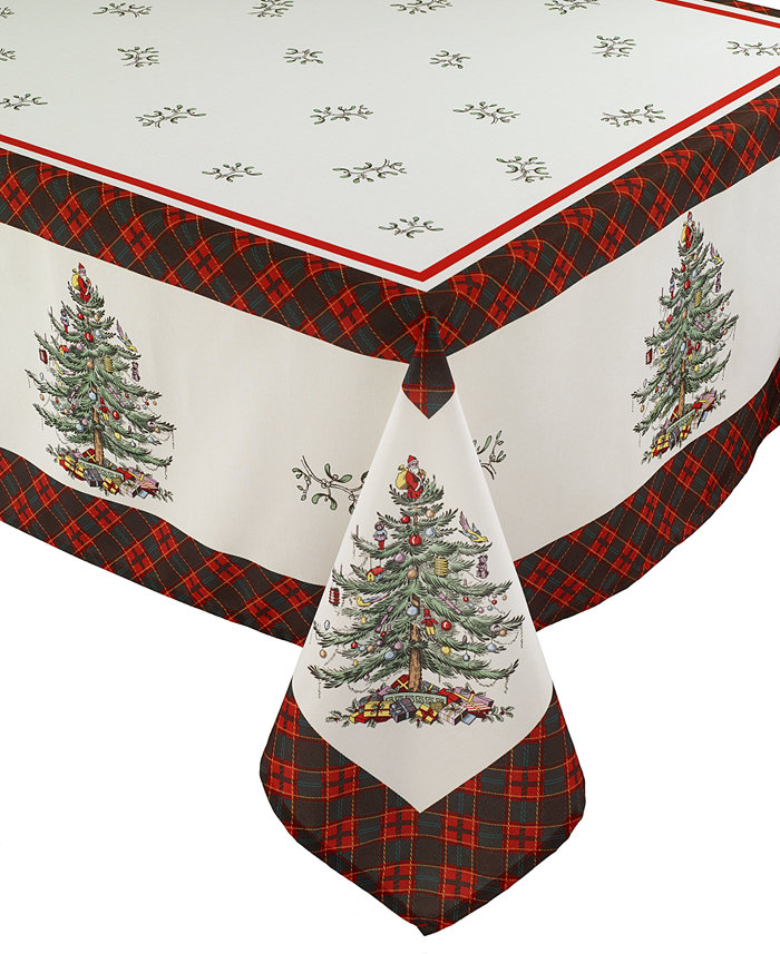 Spode Christmas Tree Tartan Multicolored 60x120 Tablecloth