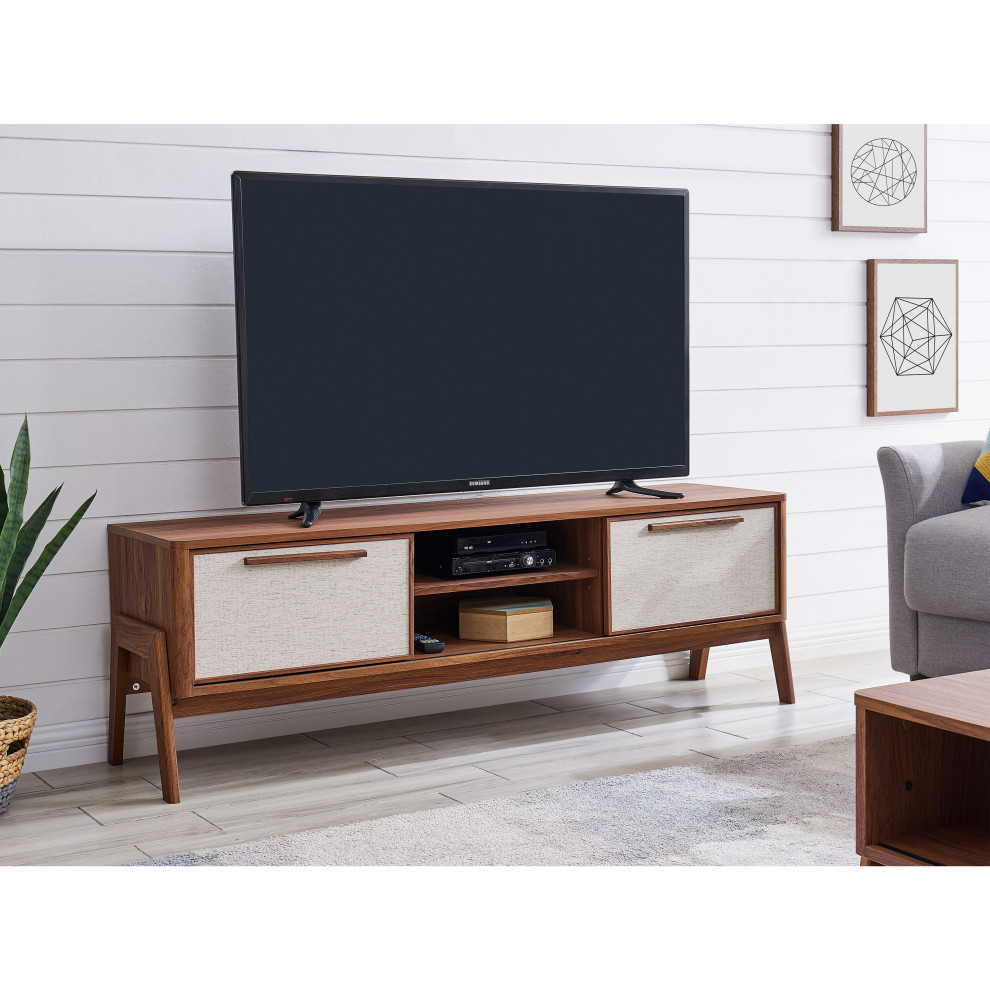 Heaton Low TV Stand   Midcentury   Entertainment Centers And Tv Stands   by New Pacific Direct Inc.  Houzz