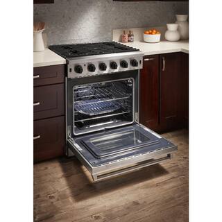 Thor Kitchen 30 in. 4.55 cu. ft. Professional Gas Range in Stainless Steel LRG3001U