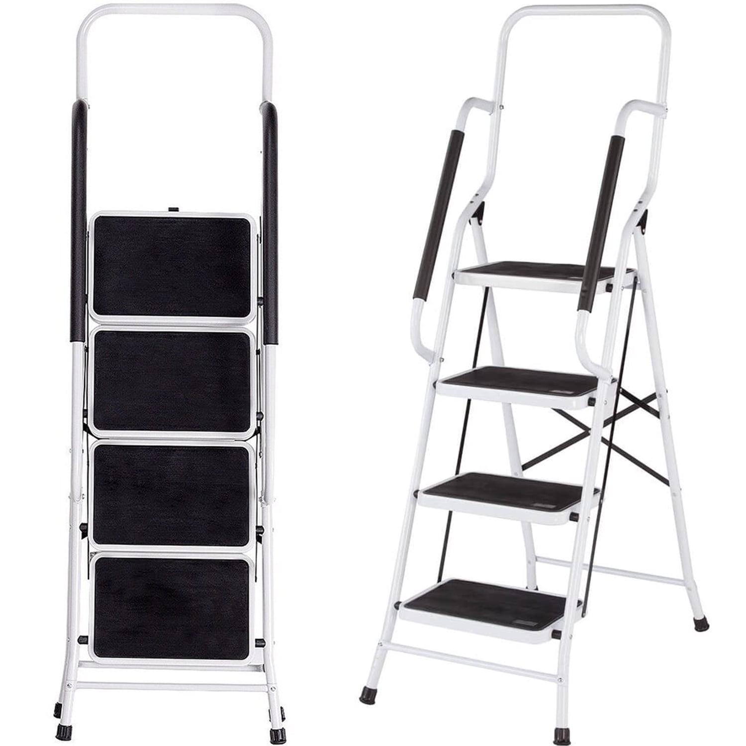 SUGIFT 4 Step Ladder Portable Folding Step Stool for Household and Office