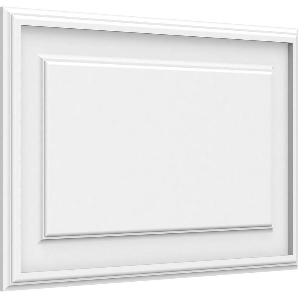 Ekena Millwork 58 in. x 26 in. x 16 in. Legacy Raised Panel White PVC Decorative Wall Panel WALP26X16X062LEG