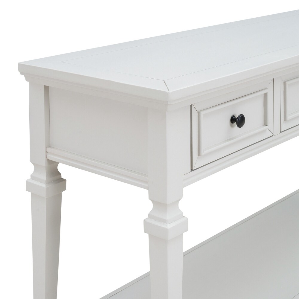 Classic Retro Style Console Table with Three Top Drawers