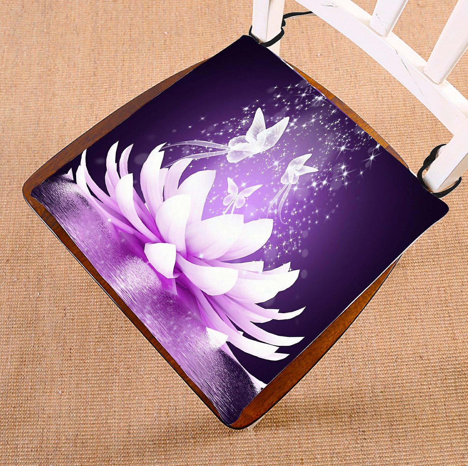 Butterfly Chair Pad， Beautiful Lotus Flower Seat Cushion Chair Cushion Floor Cushion 45x45 Cm