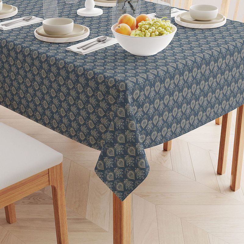 Square Tablecloth， 100% Cotton， 52x52， Floral 174