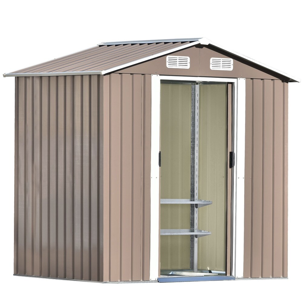 Metal Storage Shed with Adjustable Shelf and Vents