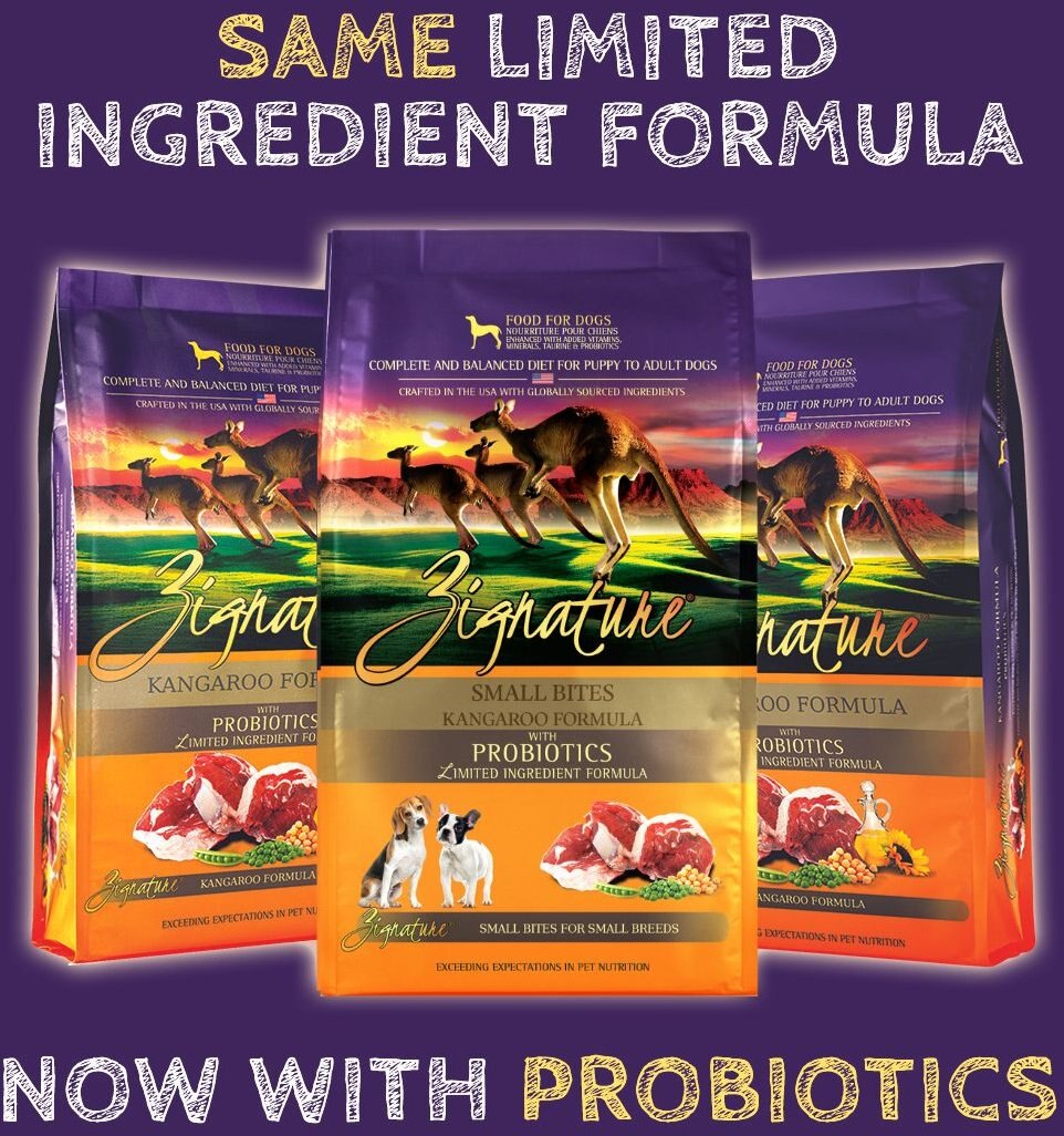 Zignature Kangaroo Formula Small Bites Dry Dog Food