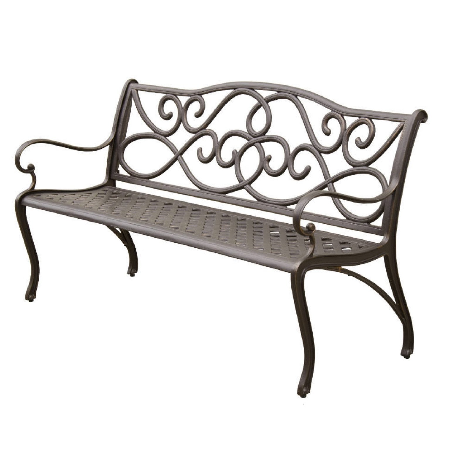 Innova Hearth &amp; Home Deluxe 5 ft. Cast Aluminum Bench