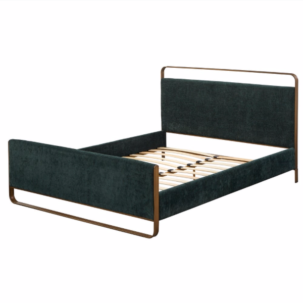 angelo:HOME Upholstered Queen Bed Frame - Doreen - Green