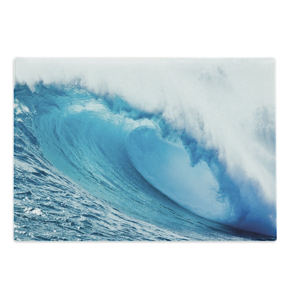 Ambesonne Ocean Cutting Board Decorative Tempered Glass Cutting and Serving Board   Standard