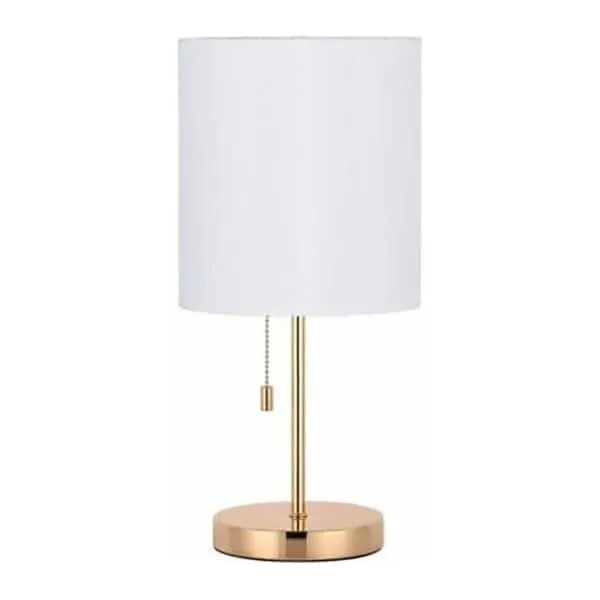 Rustic Table Lamp Tapered Natural Slate Bronze Metal - 7.6