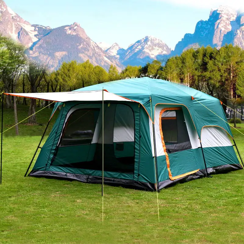 Large Luxury Waterproof Tents Camping Outdoor Automatic Foldable 8 Person Big Family Hiking Camping Tents With Entrance