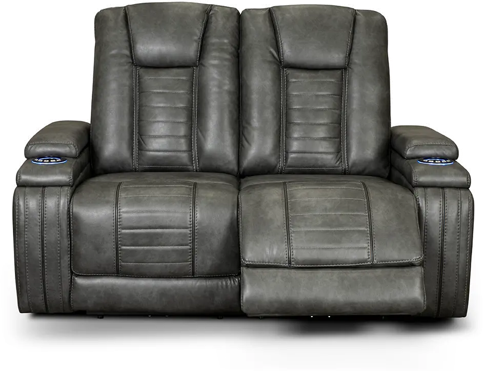 Megan Tinsmith Gray Power Reclining Loveseat