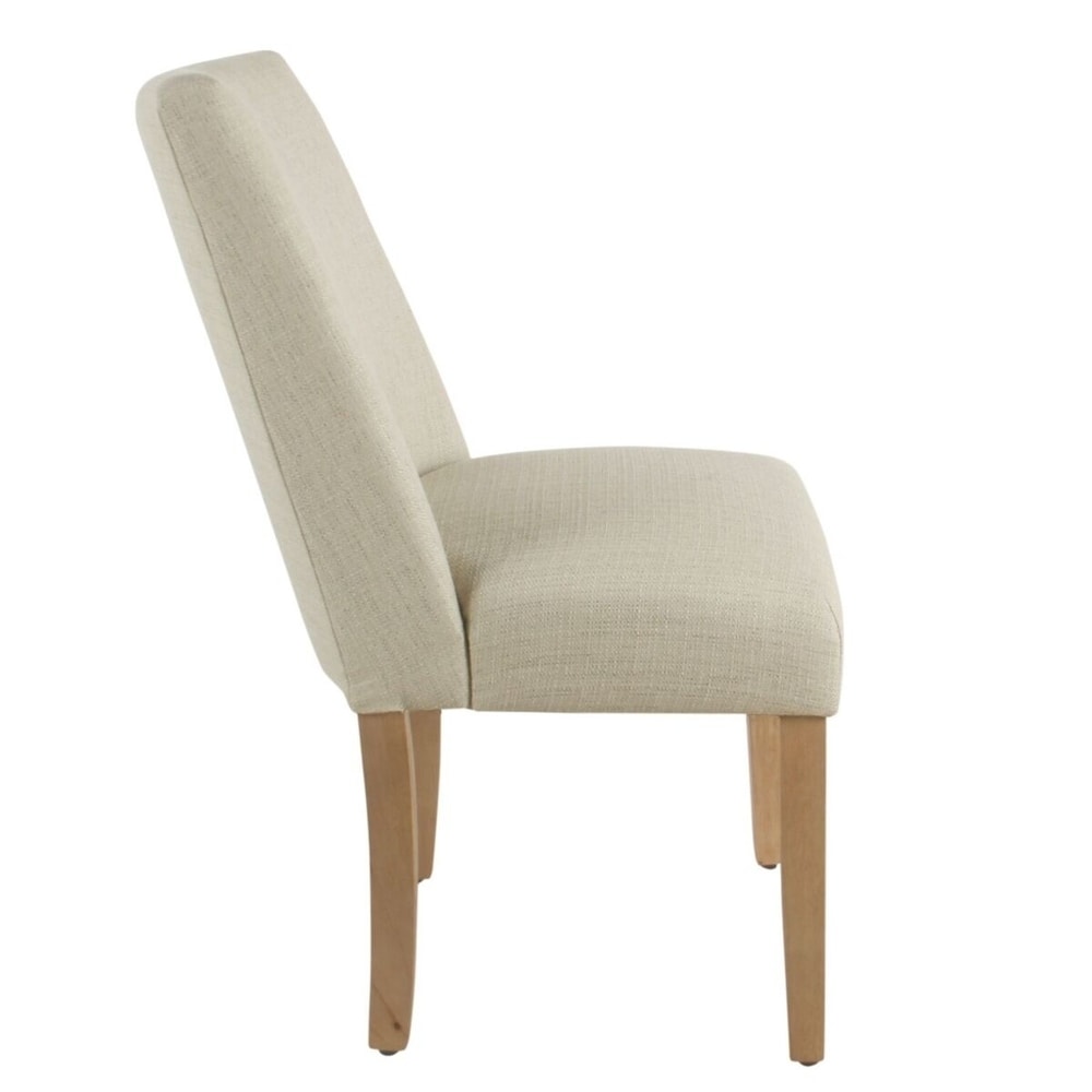 The Gray Barn Dragonfly Curved Back Stain resistant Textured Linen Single Dining Chair