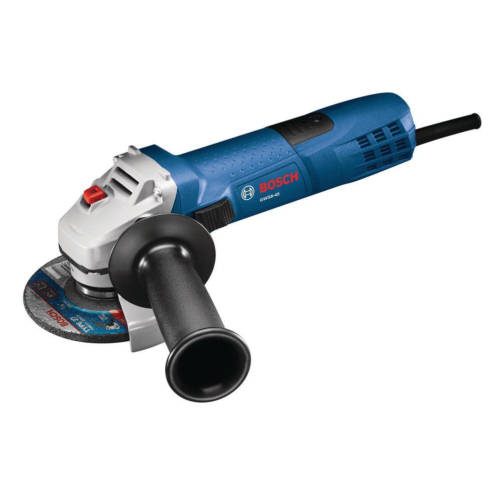 Bosch 7.5 Amp Corded 4-12 in. Angle Grinder with Lock-on Slide Switch GWS8-45