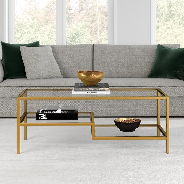 Lovett Coffee Table Brass Finish