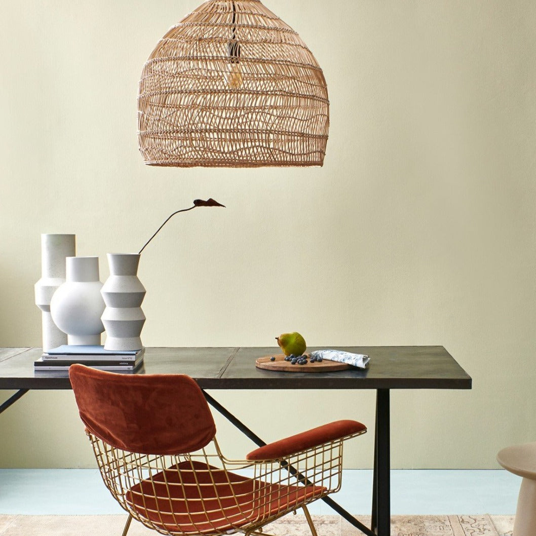 Wicker hanging lamp - medium