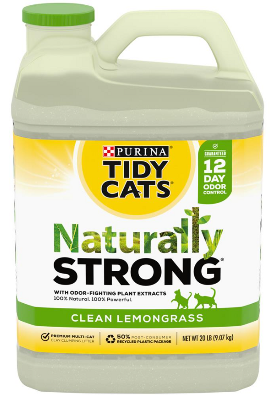 Tidy Cats Clean Lemongrass Scoopable Cat Litter， 20 lbs