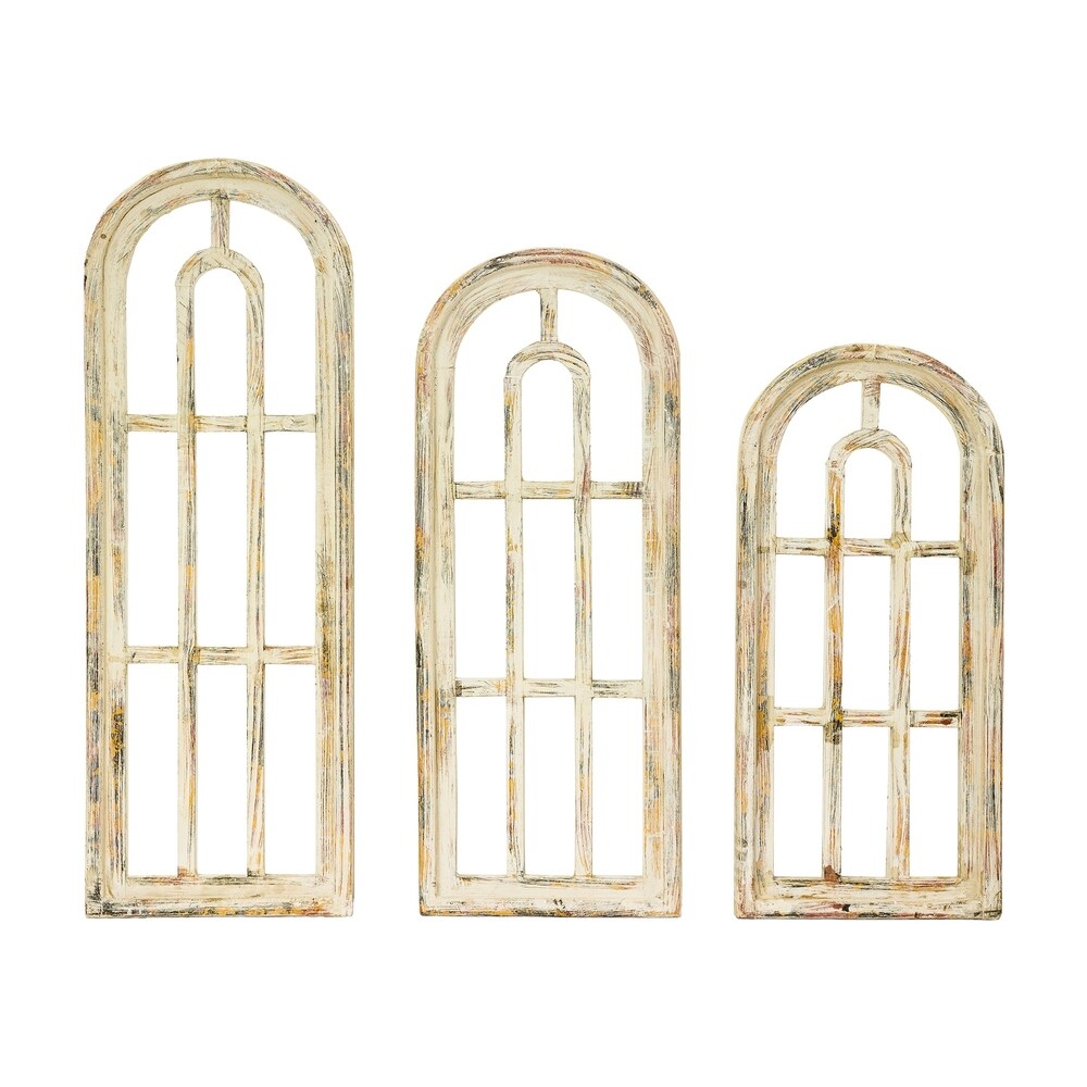 Rustic Arrow Round Set of Three Windows