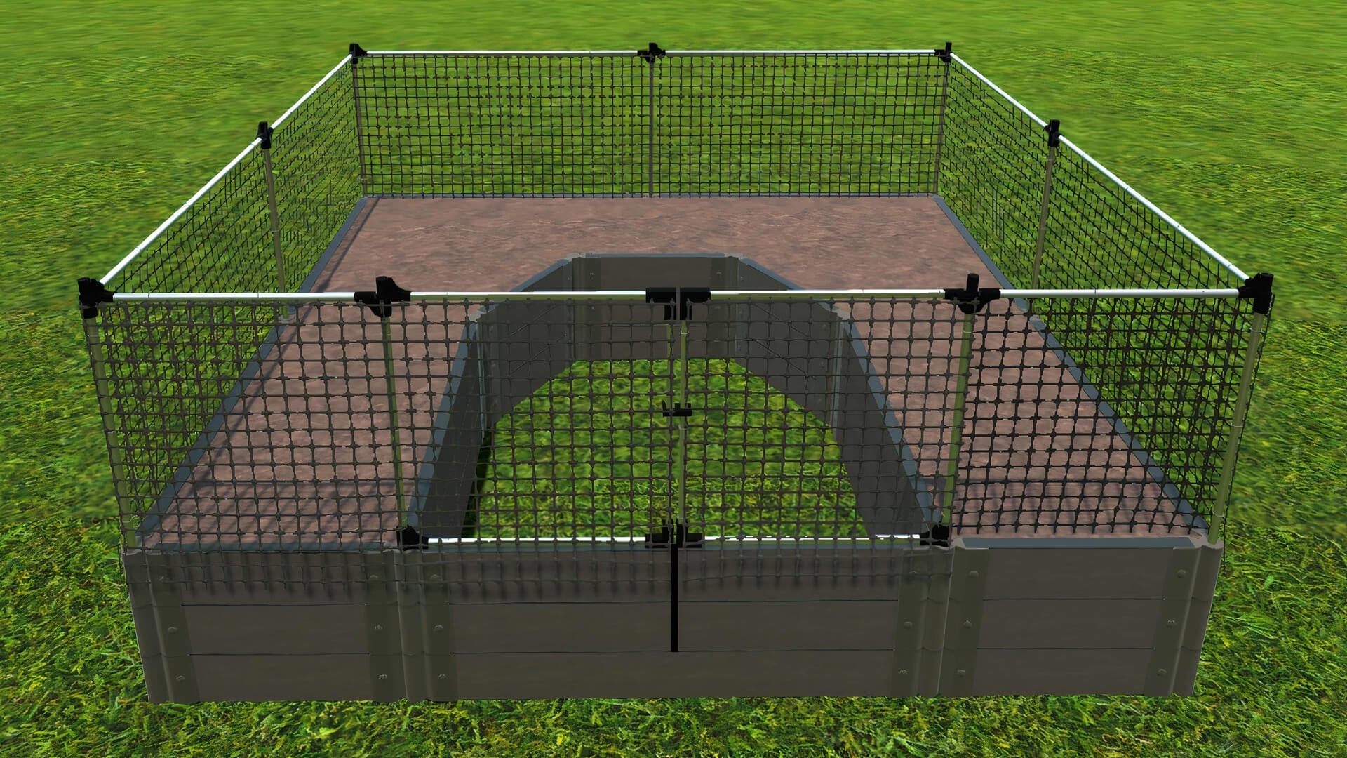 Walk-In 'Topolski' 8' x 8' Animal Barrier Raised Garden Bed - 2