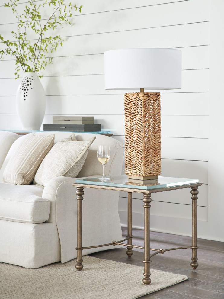 Bluff Metal And Glass End Table   Traditional   Side Tables And End Tables   by Lexington Home Brands  Houzz