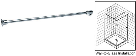 CRL Frameless Shower Door Fixed Panel Support Bar ...