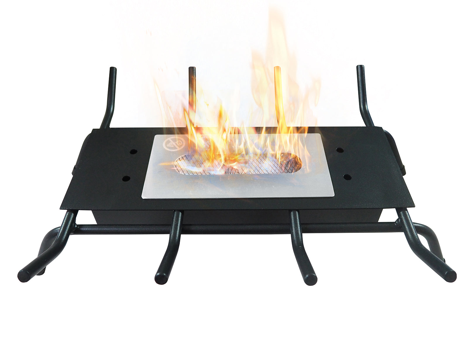 Arttoreal Table Top Ethanol Fireplace with Grates and Powder-Coated Stainless Steel