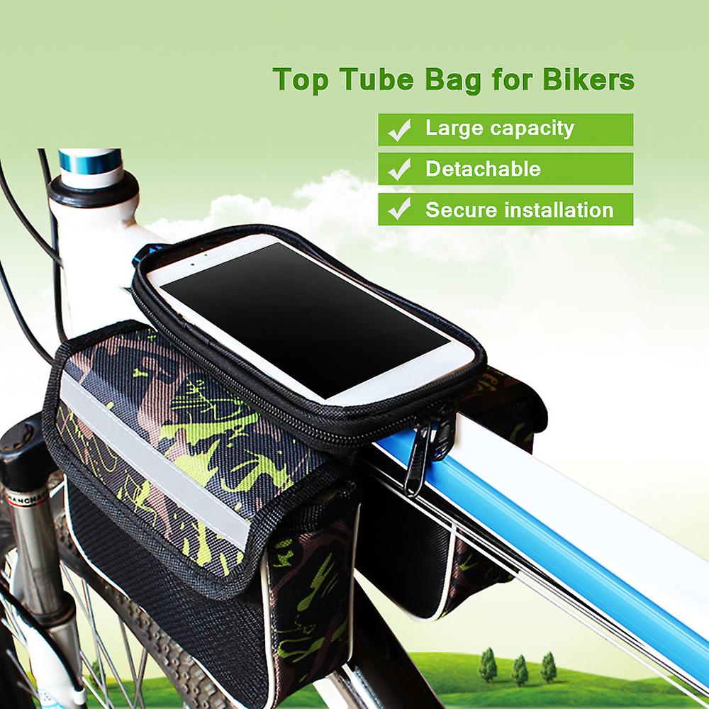 Bike Saddle Bag Cycling Top Tube Bag Waterproof Transparent Pvc Phone Protection Bag For Bikers No.211470